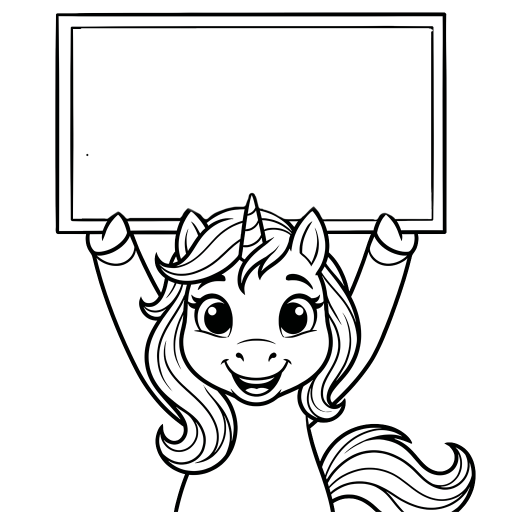 Girl holding sign