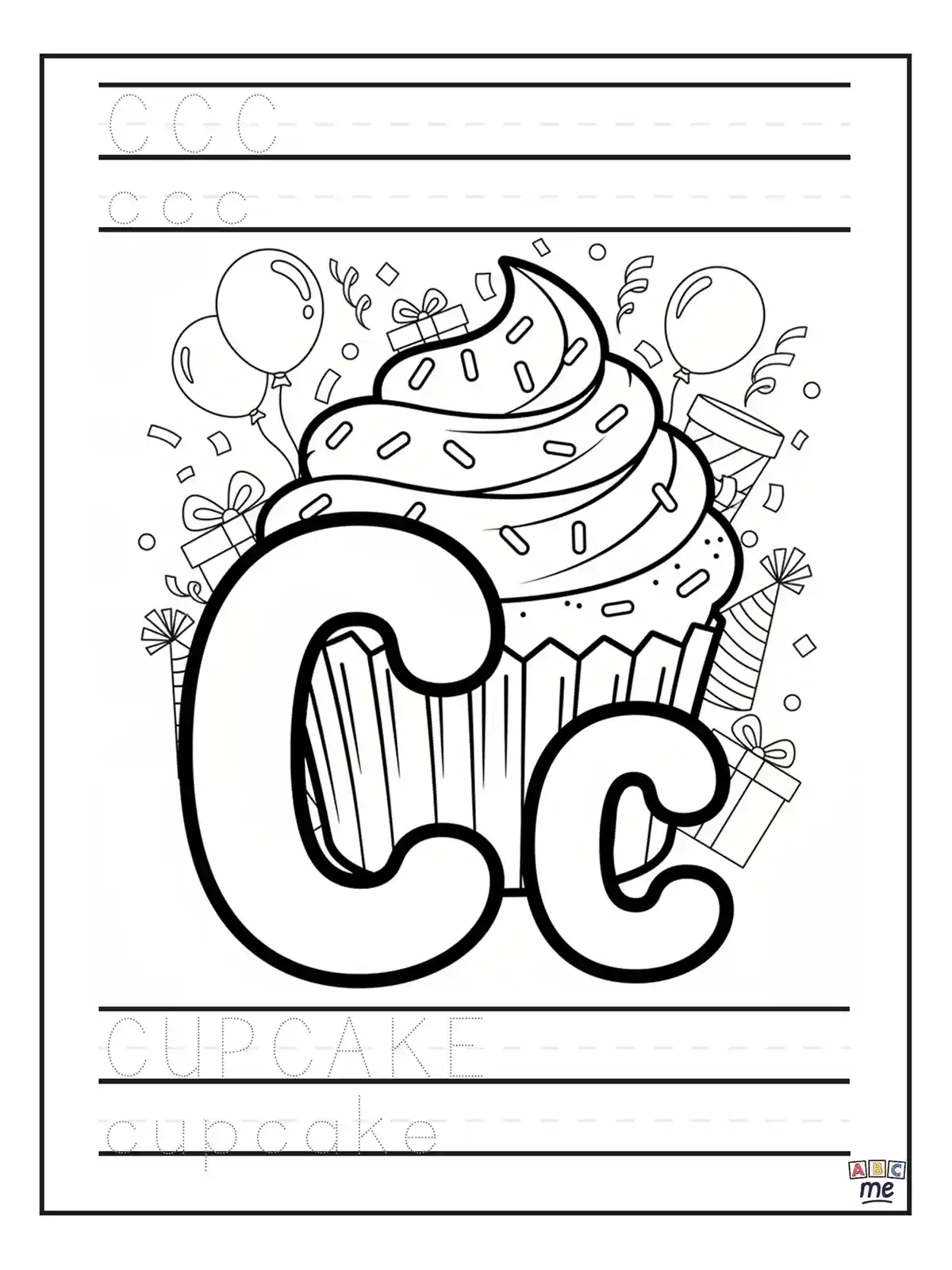 Birthday coloring page 6