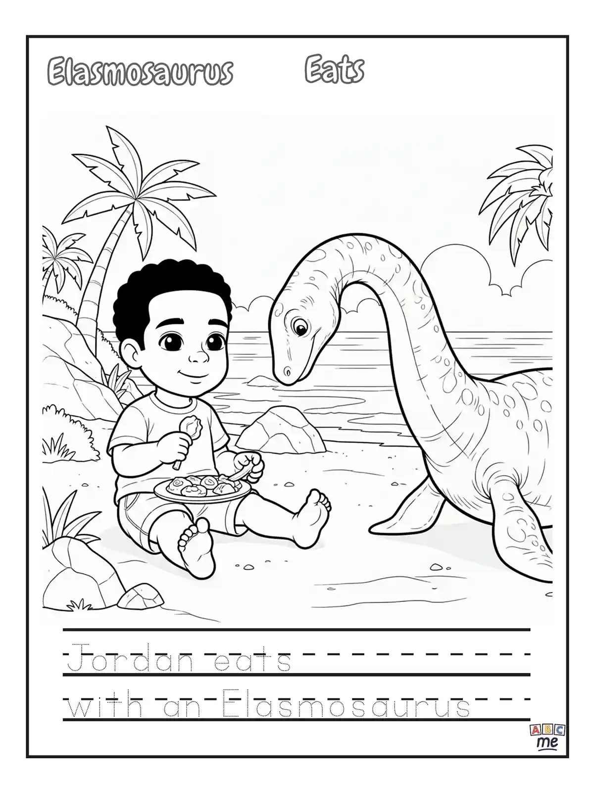 Dinosaurs coloring page 7